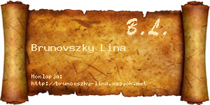 Brunovszky Lina névjegykártya